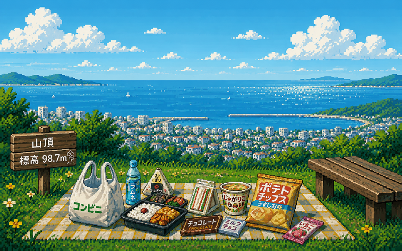 海の見える二駅ぶん先の山