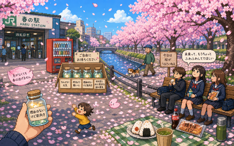 だいじょうぶ係の桜花びら