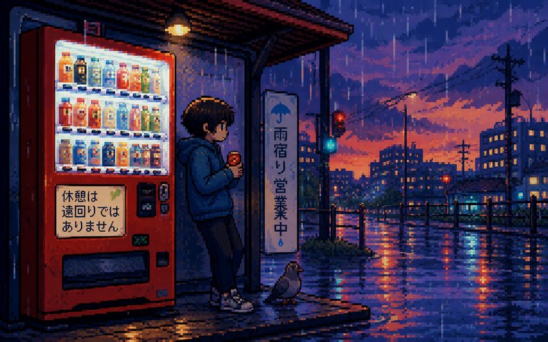雨やみ待合所